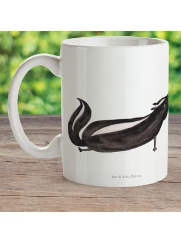 Mr. & Mrs. Panda Tasse Stinktier Yoga ohne Spruch in Weiß