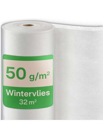 Praknu Wintervlies für Pflanzen Frostschutz 50g/m² - 20m × 1,6m auf Rolle
