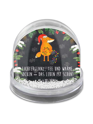 Mr. & Mrs. Panda Schneekugel Fuchs Weihnachten mit Spruch in Kreidetafel