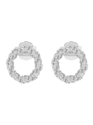 Adeliás Damen Ohrringe – Ohrstecker aus 925 Silber in silber