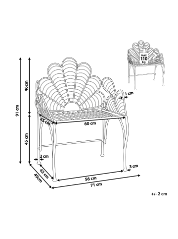 Beliani Esszimmerstuhl LIGURIA in Schwarz - (W) 71 x (H) 91 x (L) 49 cm