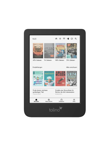 Tolino eBook-Reader shine color in schwarz