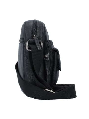 Greenburry Vintage Umhängetasche Leder 18 cm in black