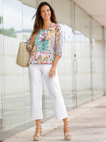 WITT WEIDEN Bluse in mint-rosé-bedruckt