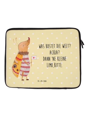 Mr. & Mrs. Panda Notebook Tasche Nachtfalter Fähnchen mit Spruch in Gelb Pastell