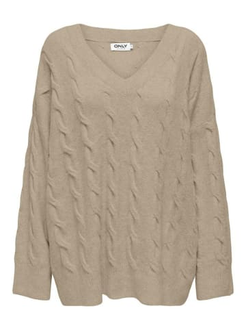 ONLY V-Kragen Pullover für Damen in beige