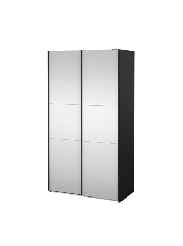 ebuy24 Schiebetürenschrank Como (2-türig) Schwarz 119 x 67 cm