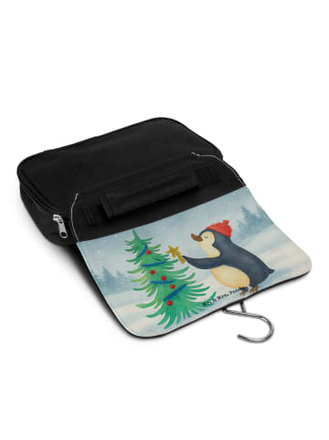 Mr. & Mrs. Panda Toilettentasche Pinguin Weihnachtsbaum Design o... in Weiß