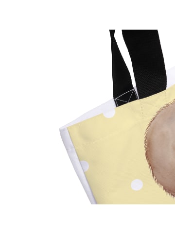 Mr. & Mrs. Panda Tote Bag Wombat mit Spruch in Gelb Pastell