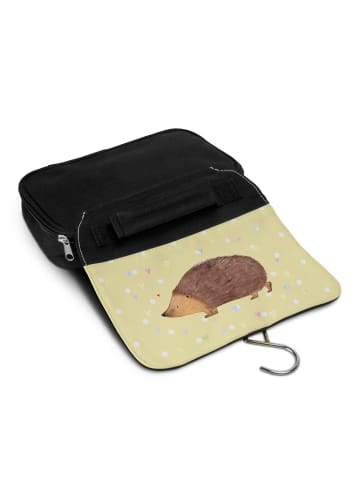 Mr. & Mrs. Panda Waschtasche Igel Herzen ohne Spruch in Gelb Pastell