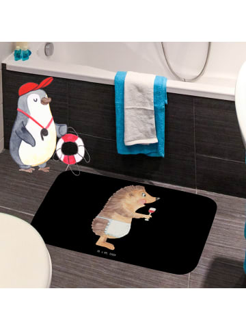 Mr. & Mrs. Panda Duschmatte Igel Wein ohne Spruch in Schwarz