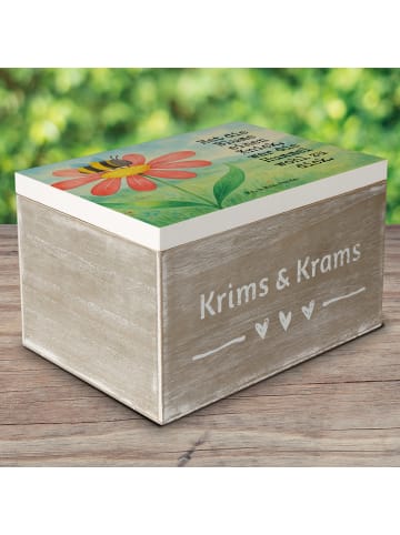 Mr. & Mrs. Panda Aufbewahrungsbox Hummel Blume Design mit Spruch in Weiß