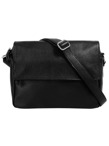 Samantha Look Umhängetasche echt Leder in schwarz