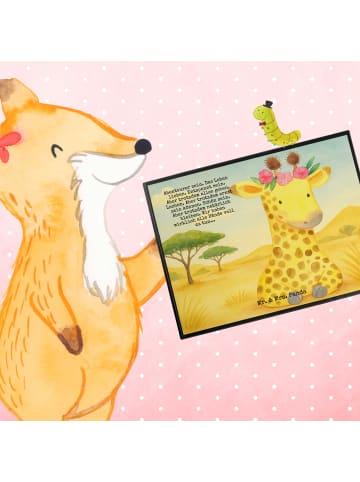 Mr. & Mrs. Panda Tischunterlage Giraffe Blumenkranz Design mit S... in Weiß