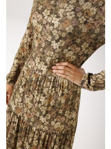 Aniston CASUAL Midikleid in moosgrün-sand-orange-flieder-dunkelgrün-braun