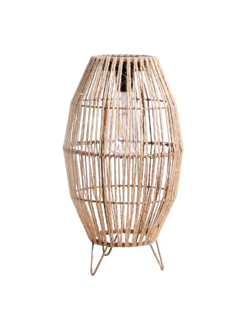 näve LED Solarleuchte "KORBINIAN" in natur - (L)19.5 cm x (B)19.5 cm x (H)34 cm