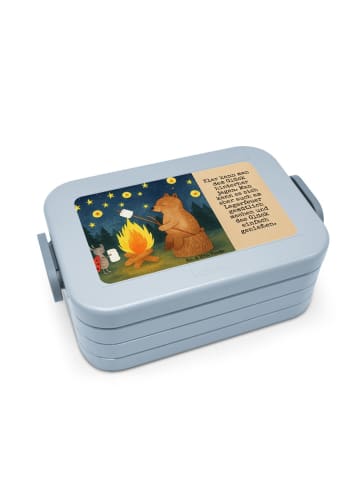 Mr. & Mrs. Panda Snackbox Bär & Marienkäfer Lagerfeuer Design mi... in Blau Pastell