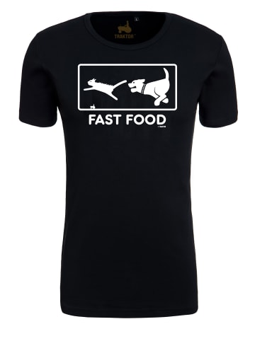 Logoshirt T-Shirt Fast Food in schwarz