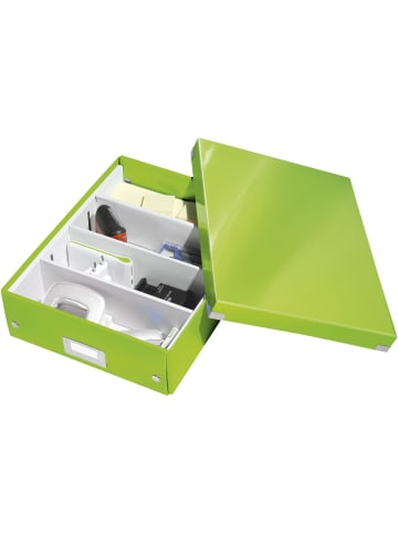 Leitz Organisationsbox Click & Store Wow Mittel Graukarton grün