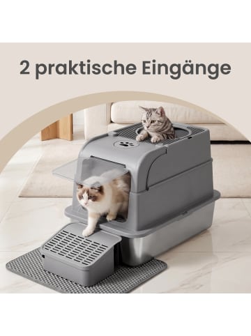 Feandrea Katzentoilette Boxal in Dunkelgrau - (B)61 x (H)46 x (T)41 cm
