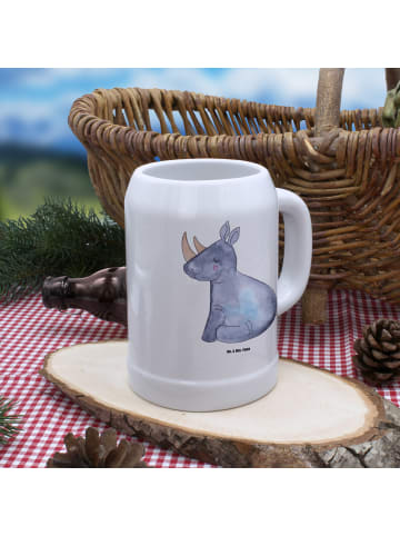 Mr. & Mrs. Panda Krug Einhorn Nashorn ohne Spruch in Weiß