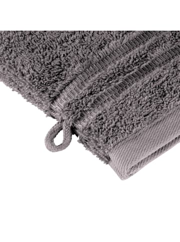 Schiesser Waschhandschuh Milano im 5er Set in Dunkelgrau