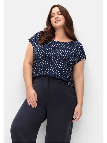 sheego Weite gepflegte Hose in tiefblau