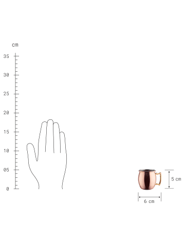 Butlers Mini-Becher MOSCOW MULE 4er-Set in Roségold