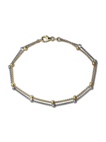 SilberDream 925 Silber vergoldet (Gelbgold 333) Damen SilberDream Armbänder Kugeln ca. 19cm