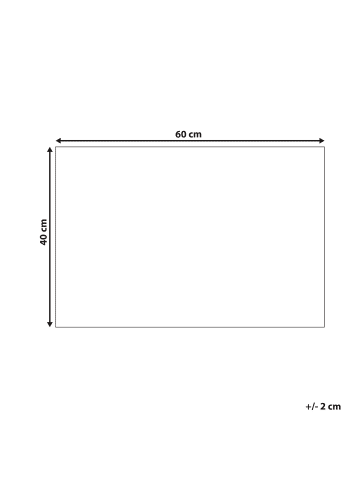 Beliani Fußmatte CABIAO in Naturfarben/Bunt - (W) 40 x (L) 60 cm
