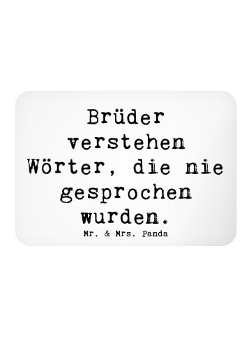 Mr. & Mrs. Panda Magnet Spruch Bruderverständnis mit Spruch in Weiß
