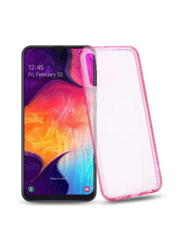 cadorabo Hülle für Samsung Galaxy A50 4G / A50s / A30s Strass Design in TRANSPARENT ROSA