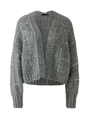 Oui Strickjacke in steel grey