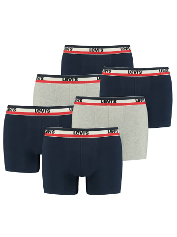 Levi´s Boxershorts LEVIS Men Sprtswr Logo Boxer 6P in Navy / Grey Melange