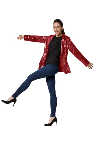 tectake Damen-Jackett mit glitzernden Pailletten, bordeaux