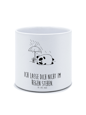 Mr. & Mrs. Panda Pflanzkübel Panda Freundschaft mit Spruch in Weiß