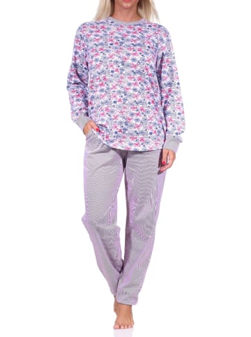 NORMANN Pyjama langarm Schlafanzug Bündchen - 69279 in beere