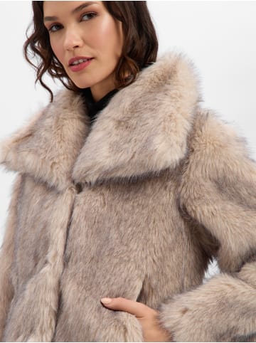 Noisy may Kunstfelljacke NMMoira in beige anthrazit - 0001