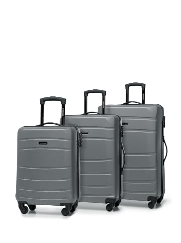 Wittchen 3tlg. Koffer Set Globe line Collection in Gray