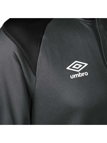 Umbro Kapuzensweatjacke Zip Thru in anthrazit / schwarz