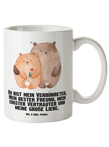 Mr. & Mrs. Panda Haferl Bären Liebe mit Spruch in Weiß