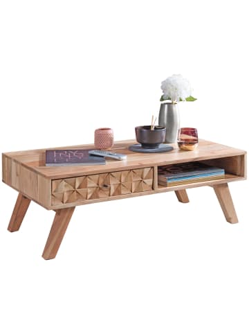 KADIMA DESIGN Couchtisch | Akazie, 95x35x50cm, Schublade