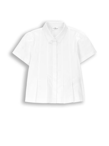 Coccodrillo Elegante Bluse mit kurzen Ärmeln in weiß