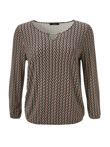 Aniston PLUS Langarmshirt in marine-braun-beige