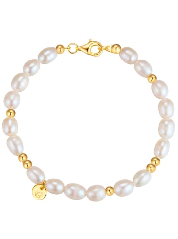 Glanzstücke München Armband aus Sterling Silber mit Süßwasser-Zuchtperle in weiß