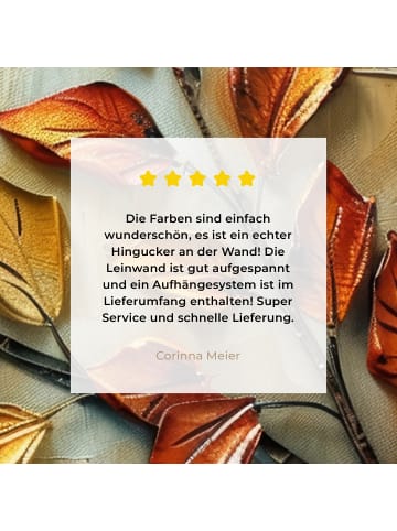 MuchoWow Leinwand bilder Herbstblätter (BxH)