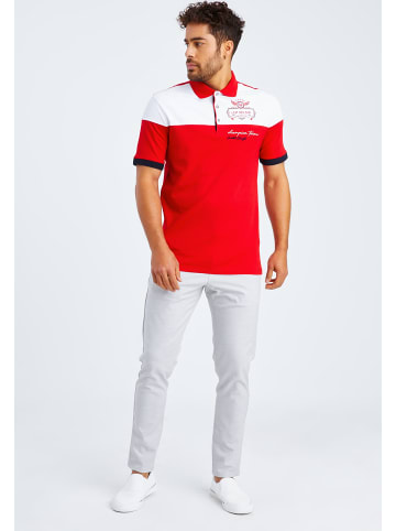 Leif Nelson Herren T-Shirt Polo Herren T-Shirt Polo LN-55615 in rot