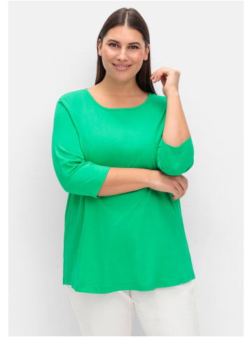 sheego 3/4-Arm-Shirts in grasgrün+marine