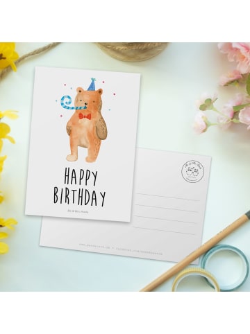 Mr. & Mrs. Panda Grußkarte Bär Geburtstag mit Spruch in Weiß