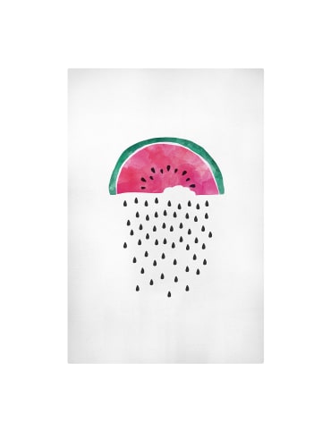 WALLART Leinwandbild - Wassermelonen Regen in Pink